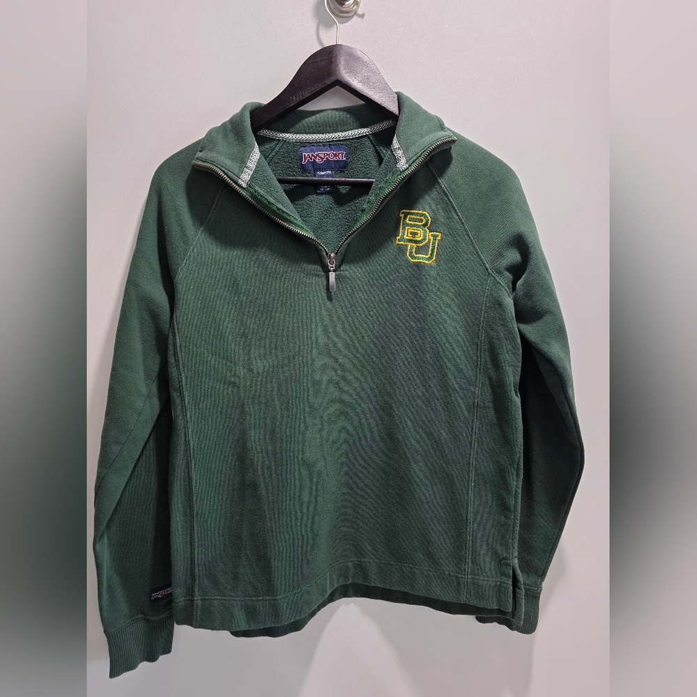 Baylor Bears Green JanSport Quarter-Zip Sweatshirt Small